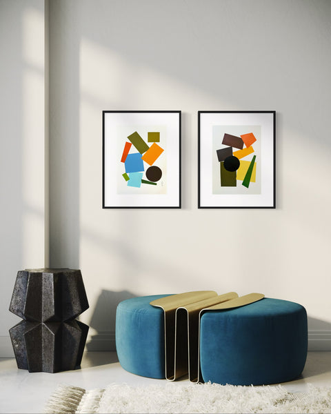 ORIGINAL Hand Painted Acrylic Artwork - Abstract Blocks #301