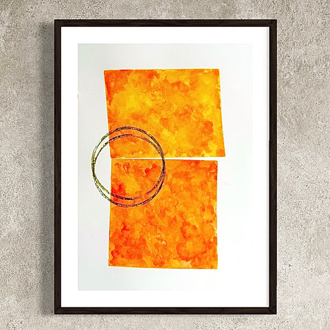 ORIGINAL Hand Painted Watercolour Artwork #803 - Orange Blossom