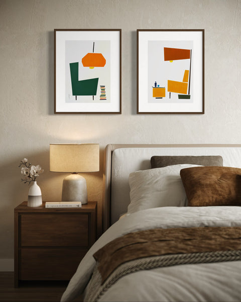 ORIGINAL Hand Painted Acrylic Artwork - Furniture collection #202 - Cocktails & Chapters