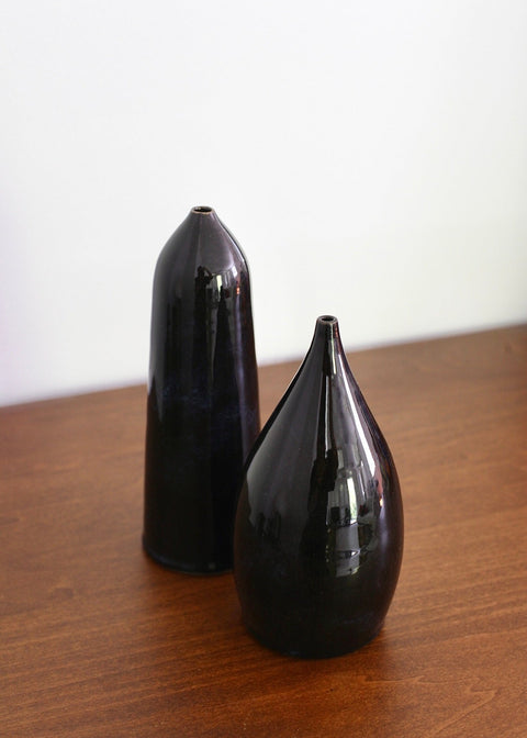 Wilson & Emho Ceramics | High gloss gradient blue glazed vase #3