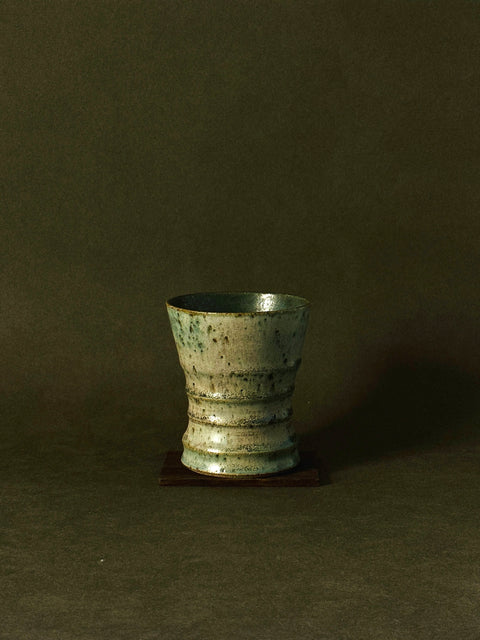 Wilson Ceramics | Rustic grey and green glazed vase