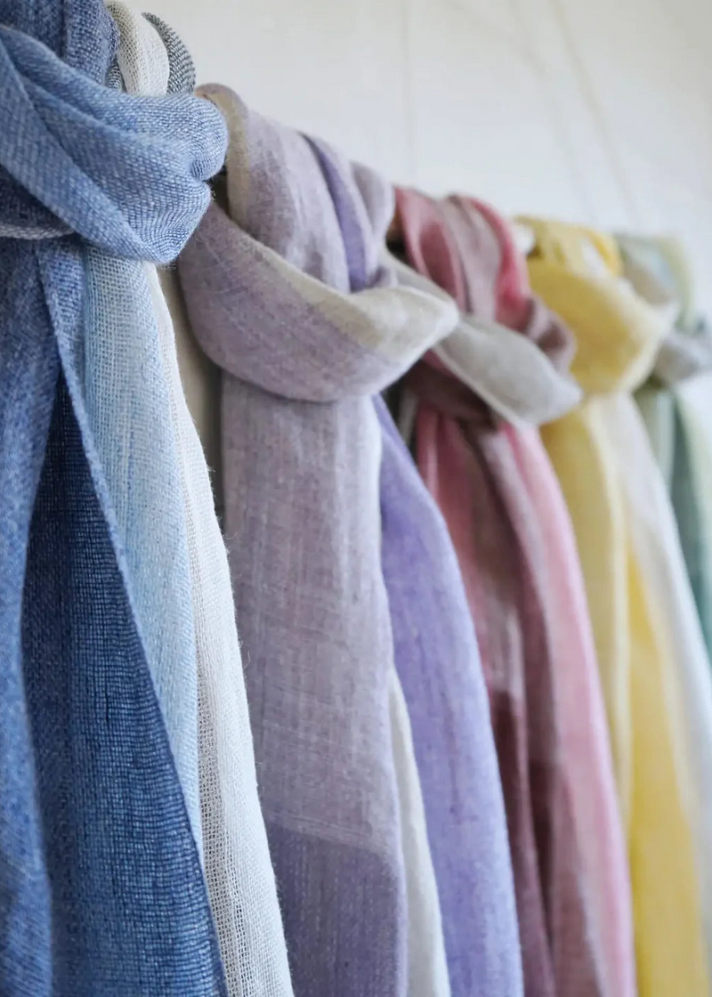IORI Japanese Linen Scarf | Green