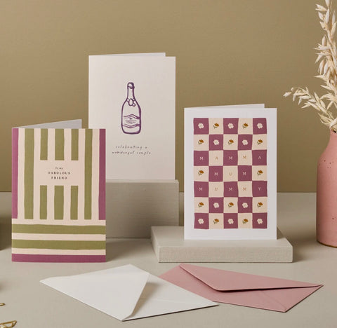Wonderful Couple Champagne Illustrated Anniversary Card