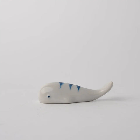 Blue Stripe Whale Chopstick Rest