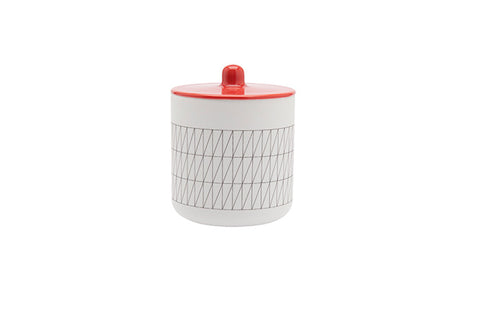 1616/arita Japan | S&B Colour Porcelain Container (Red)