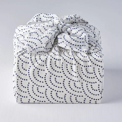 White Reusable Furoshiki Wrap 55cm