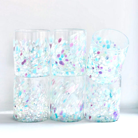 Confetti Glass | Party Blue