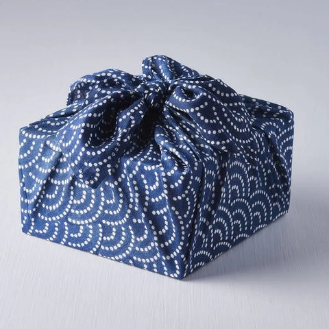 Blue Reusable Furoshiki Wrap 55cm