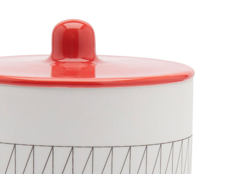 1616/arita Japan | S&B Colour Porcelain Container (Red)