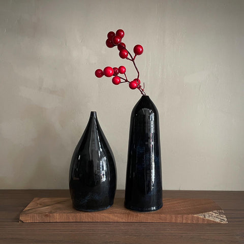 Wilson & Emho Ceramics | High gloss gradient blue glazed vase #3