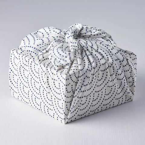 White Reusable Furoshiki Wrap 55cm