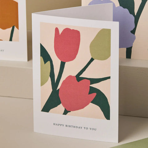Happy Birthday To You | Tulips Floral Blooms Card