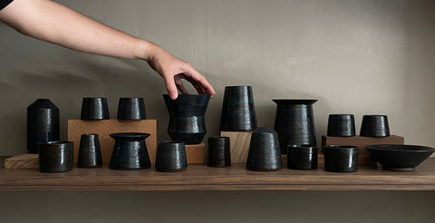 Wilson Emho Ceramics | Gradient blue glazed vase