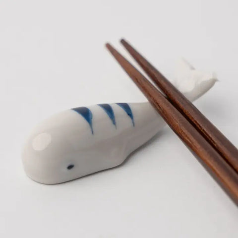 Blue Stripe Whale Chopstick Rest
