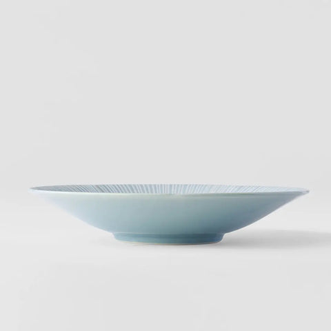 Ice Drift Blue Shallow Bowl 25cm