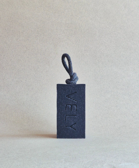 Natural Handmade Soap On A Rope | Black Rose with Activated Charcoal