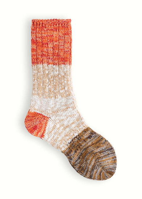 Thunders Love | Charlie Cotton Socks (Brown & Red)