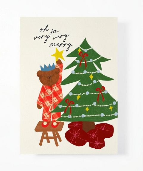 The Bear Days | Decorating the Christmas Tree Card