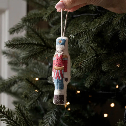 Embroidered Christmas Tree Decorations (the Nutcracker)