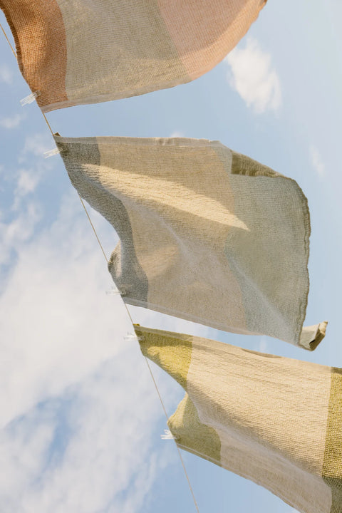Lapuan Kankurit - TERVA linen towel (Multi Grey Jade / Light Blue)
