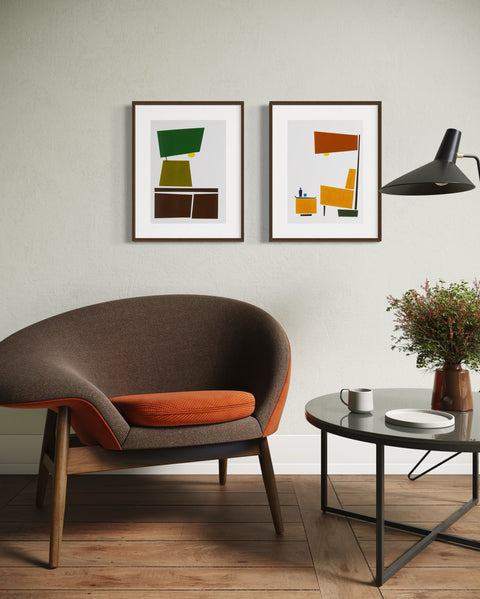 ORIGINAL Hand Painted Acrylic Artwork - Furniture collection #205 - Vintage Glance