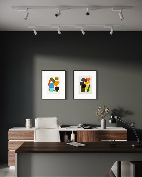 ORIGINAL Hand Painted Acrylic Artwork - Abstract Blocks #301