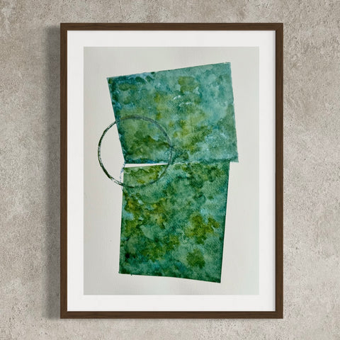 ORIGINAL Hand Painted Watercolour Artwork #801 - Timeworn Verdigris