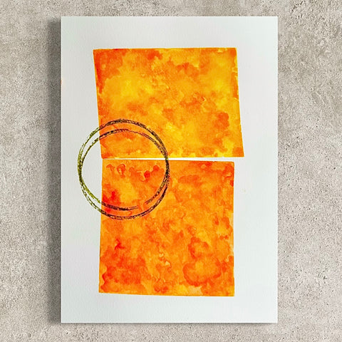 ORIGINAL Hand Painted Watercolour Artwork #803 - Orange Blossom
