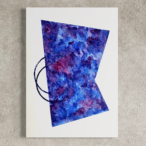 ORIGINAL Hand Painted Watercolour Artwork #802 - Timeless in Violet