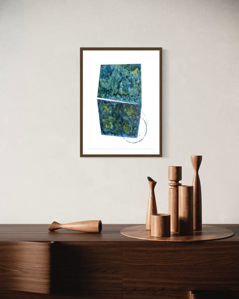 ORIGINAL Hand Painted Watercolour Artwork #806 - Dual Perspectives in Blue