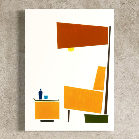 ORIGINAL Hand Painted Acrylic Artwork - Furniture collection #202 - Cocktails & Chapters