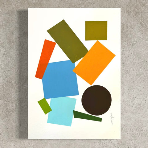 ORIGINAL Hand Painted Acrylic Artwork - Abstract Blocks #302