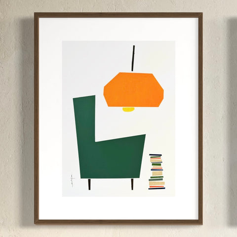 ORIGINAL Hand Painted Acrylic Artwork - Furniture collection #208 - The Reading Nook