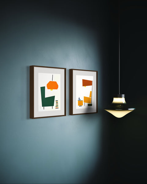 ORIGINAL Hand Painted Acrylic Artwork - Furniture collection #208 - The Reading Nook