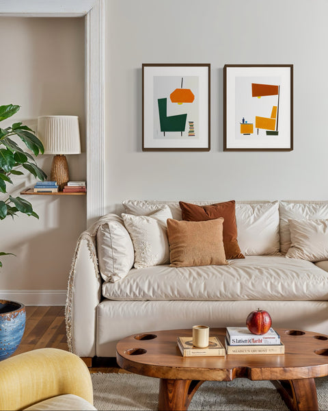 ORIGINAL Hand Painted Acrylic Artwork - Furniture collection #208 - The Reading Nook