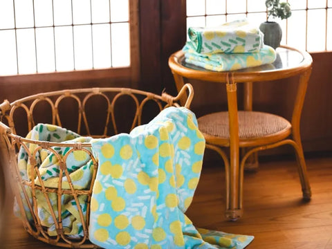 IORI MIMOSA | Bath Towel (Yellow Blue)