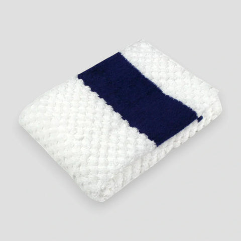 IORI N/W Series | Bath Towel (White-Blue)