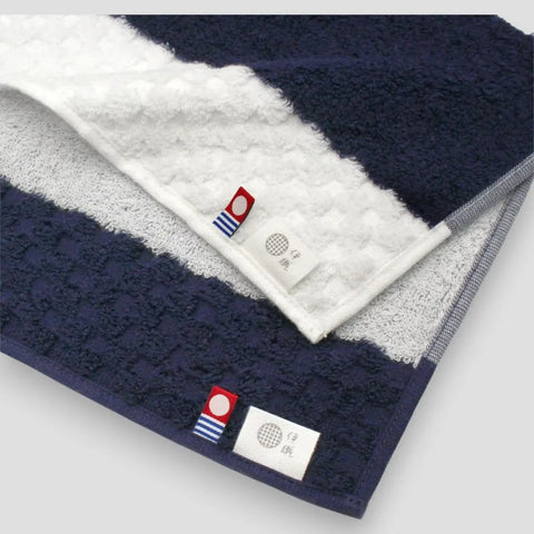 IORI N/W Series | Face & Hand Towel (White Blue)