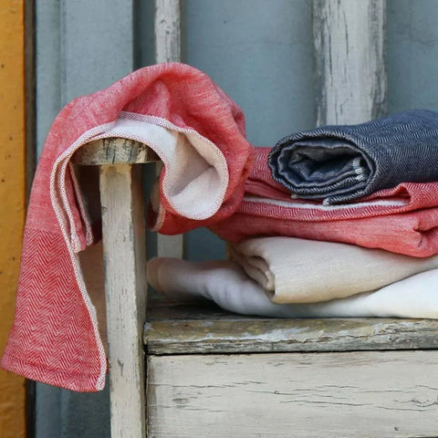 IORI UMI Gauze-Pile | Hand & Face Towel (Navy)