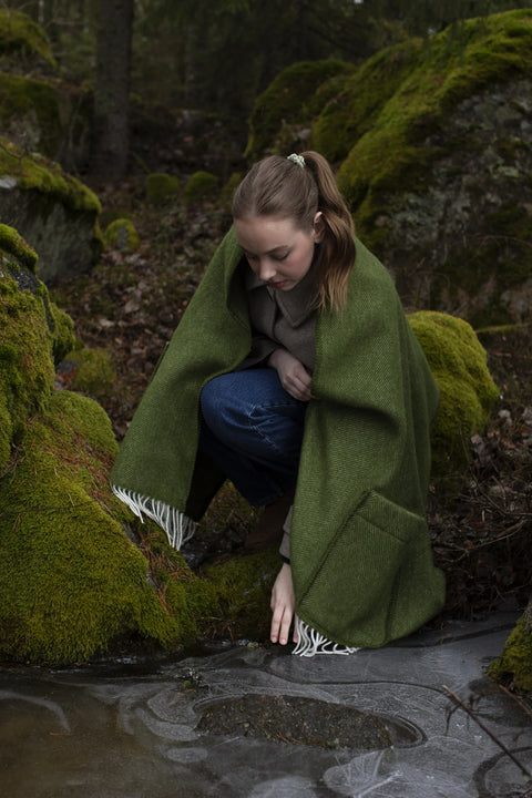 Lapuan Kankurit ARVO Pocket Shawl (Olive Green)