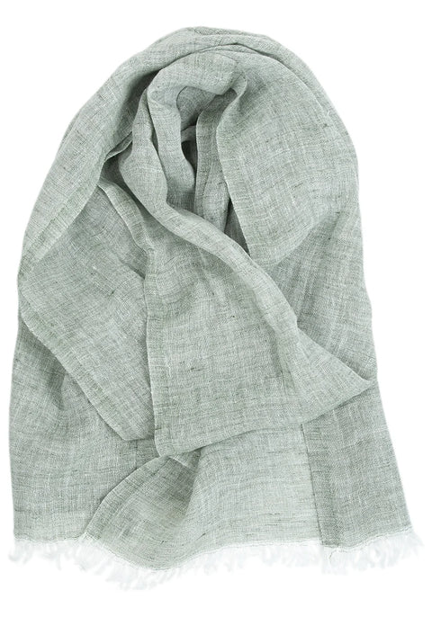 Lapuan Kankurit LEMPI linen scarf (Melange green)