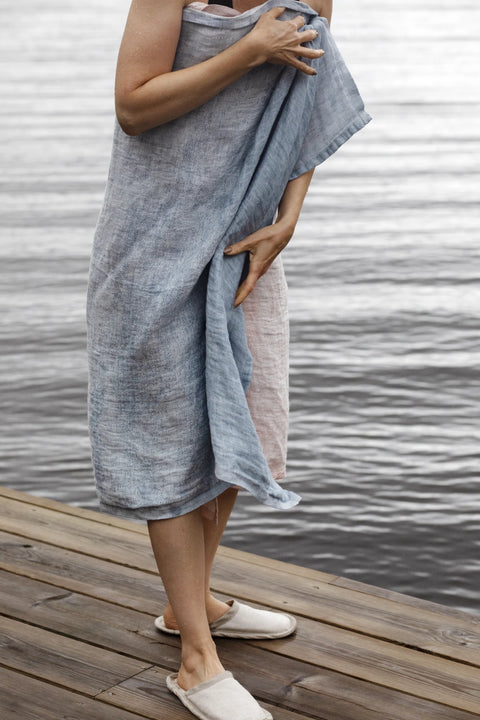 Lapuan Kankurit | SAARI large bath towel (white-blue) - XL