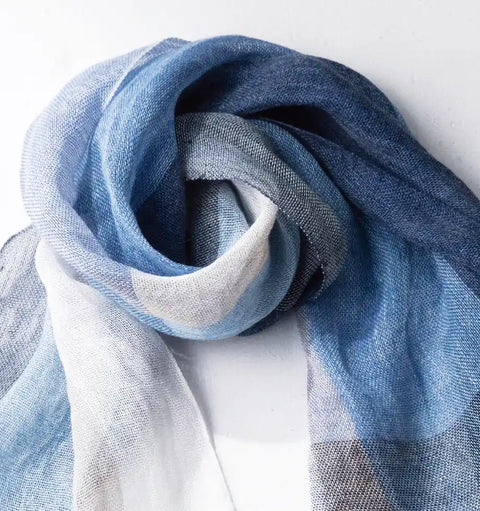 IORI Linen Scarf | Blue