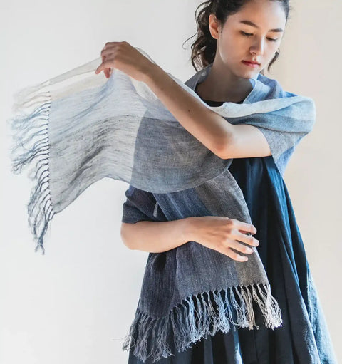 IORI Linen Scarf | Blue