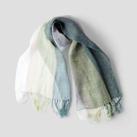 IORI Japanese Linen Scarf | Green