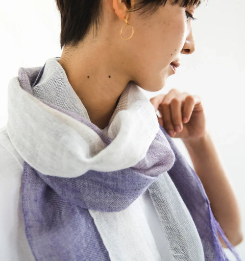 IORI Linen Scarf | Purple