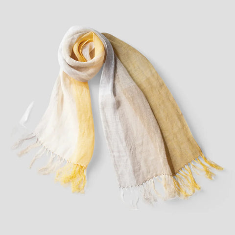 IORI Japanese Linen Scarf | Yellow