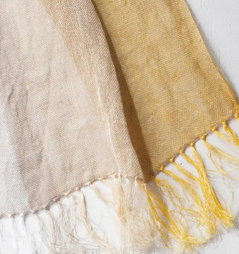 IORI Japanese Linen Scarf | Yellow