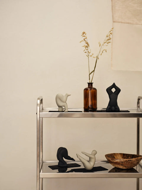 Yoga sculpture by Lisa Larson No.3 - Light grey