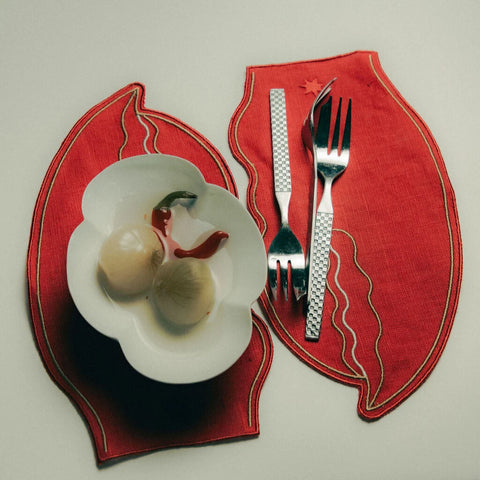 Maison Balzac | Set of 4 Lobster Claw Cocktail Napkins